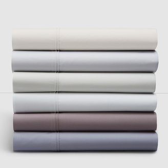 Calvin Klein Home Double Row Cord Percale Solid Queen Flat Sheet