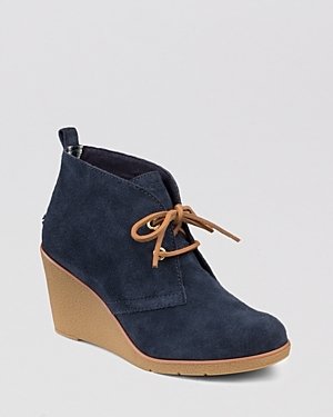 Sperry Lace Up Platform Wedge Booties - Harlow