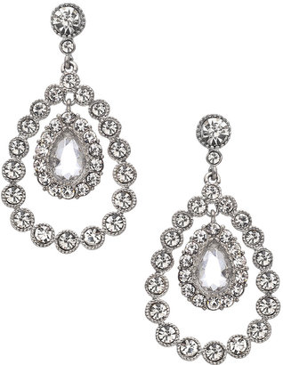 Carolee Regal Reflection Crystal Gypsy Hoop Earrings