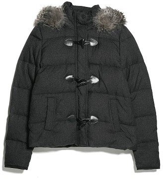 MANGO Feather down hooded coat