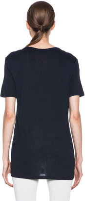 Alexander Wang T by Classic Viscose Tee with Pocket in Ink