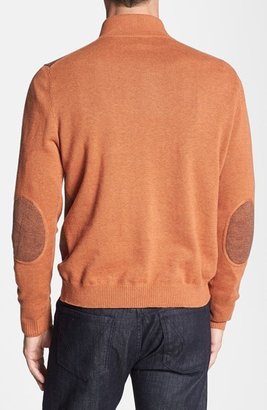 Robert Talbott Jacquard Quarter Zip Sweater