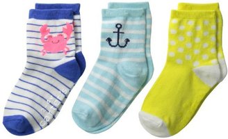 Carter's Little Girls'  3-Pack Anchor Pattern Socks