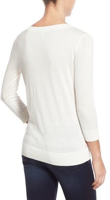 Halogen Three Quarter Sleeve Sweater (Regular & Petite)
