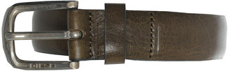 Diesel Bimiti Dark Green Leather Belt