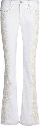 Isabel Marant Geoffrey embroidered bootcut jeans