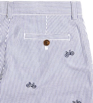 Brooks Brothers Seersucker Embroidered Bicycle Shorts