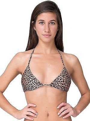 American Apparel RNT01PNC Cheetah Print Nylon Tricot Triangle Bikini Top
