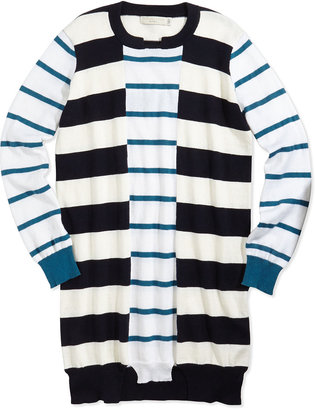 Stella McCartney Striped Cotton/Cashmere Sweater Dress, 2Y-14Y