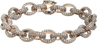 Munnu Diamond, Gold & Silver Oval-Link Bracelet