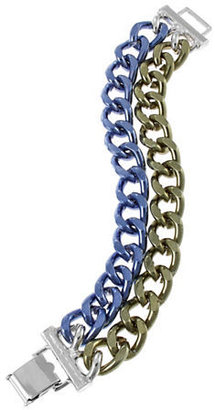 Gerard Yosca Double Chain Link Bracelet-BLUE-One Size