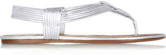 Alaia Metallic leather sandals