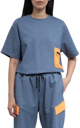 Voice Of Insiders Oversized Boxy Tee with Zip Pocket