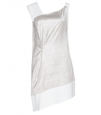 Roland Mouret Anser Silk-blend Metallic Dress