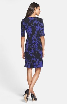 Adrianna Papell Floral Print Crepe Sheath Dress (Regular & Petite) (Online Only)