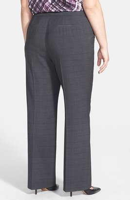 Sejour 'Charcoal Crosshatch' Suit Pants (Plus Size)