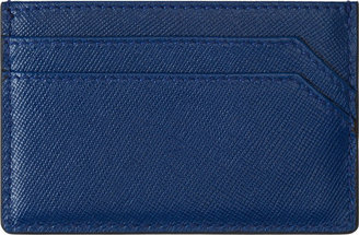 Jimmy Choo Blue Textured Leather Card Holder