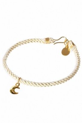 Chibi Jewels Midnight Cord Bracelet with Celestial Frame Charm in Gold