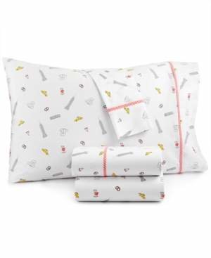Martha Stewart Closeout! Whim by Collection Novelty Print California King 4-pc Sheet Set, 200 Thread Count 100% Cotton Percale, Created for Macy's Bedding