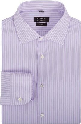 Barneys New York Shadow Stripe Spread Collar Shirt-Purple