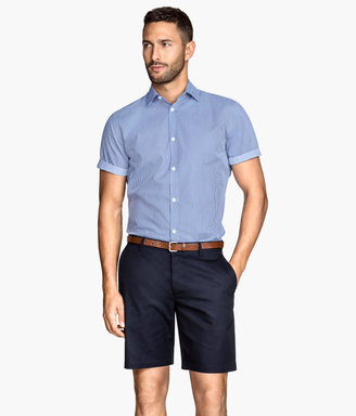 H&M Short-sleeved Shirt Easy iron - Light blue