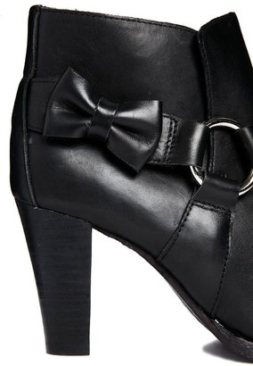 F-Troupe Black Leather Heeled Boots