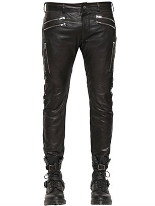Diesel 17.5cm Multi Zip Leather Pants
