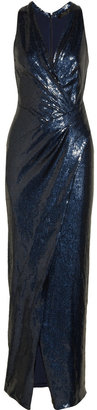 Donna Karan Sequined stretch-tulle gown