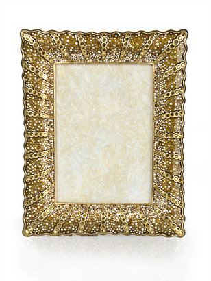 Jay Strongwater Scallop-Edged Jeweled Frame
