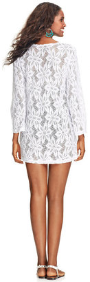 J Valdi Floral Lace Tunic Cover Up
