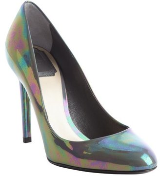 Christian Dior graphite 'Sublime' iridescent leather pumps