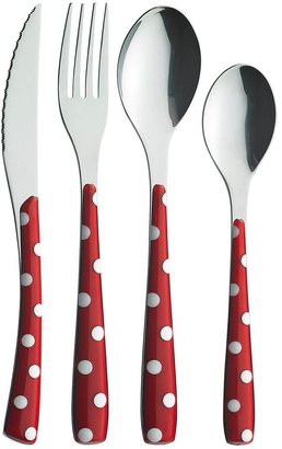 Amefa 24-Piece Polka Dot Cutlery Set - Red/White