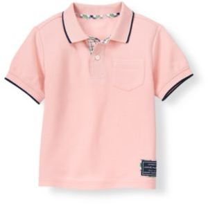 Janie and Jack Tipped Pique Polo Shirt