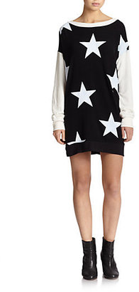 Wildfox Couture Road Trip Star-Patterned Sweatshirt Dress