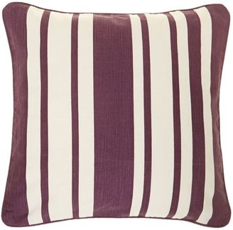 Linea Stripe cotton cushion, purple