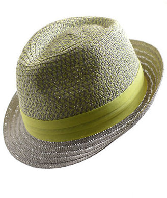 Vince Camuto Pattern Crown Straw Fedora