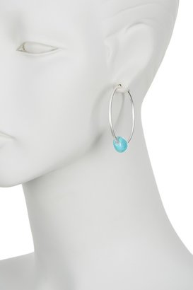 Kenneth Cole New York Turquoise Beaded Hoop Earrings