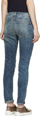 Current/Elliott Blue The Ankle Skinny Jeans