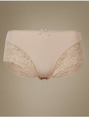 M&S Collection Lace High Rise Midi Knickers