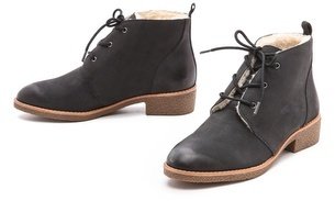 Rebecca Minkoff Persys Shearling Lace Up Booties