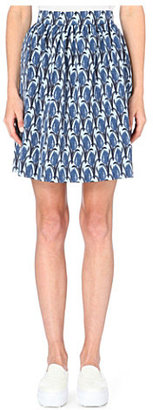 Mother of Pearl Spirea tulip-patterned wool-blend skirt