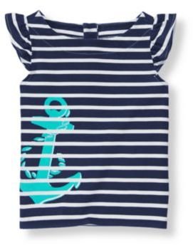 Janie and Jack Anchor Striped Top