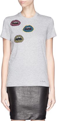 Markus Lupfer 'Tribal Mini Smacker Lip' sequin Kate T-shirt