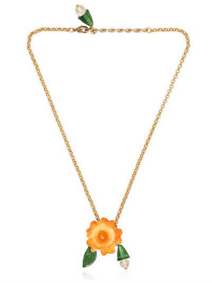 Dolce & Gabbana Orange Flower Pendant Necklace