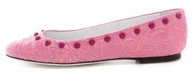 Versace Quilted Patent Studded Flats