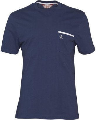 Original Penguin Mens Nimble Pocket T-Shirt D-Blue