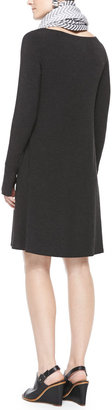 Eileen Fisher Cozy Stretch Jersey Dress W/Thumbhole Cuffs, Women's