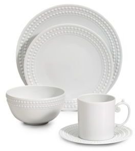 L'OBJET Perlee White" 5-Piece Place Setting