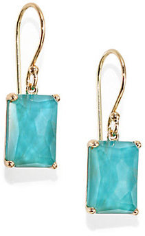 Ippolita Rutilated Quart, Turquoise & 18K Yellow Gold Earrings
