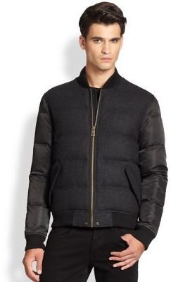 Cole Haan Mixed Media Down Bomber Jacket